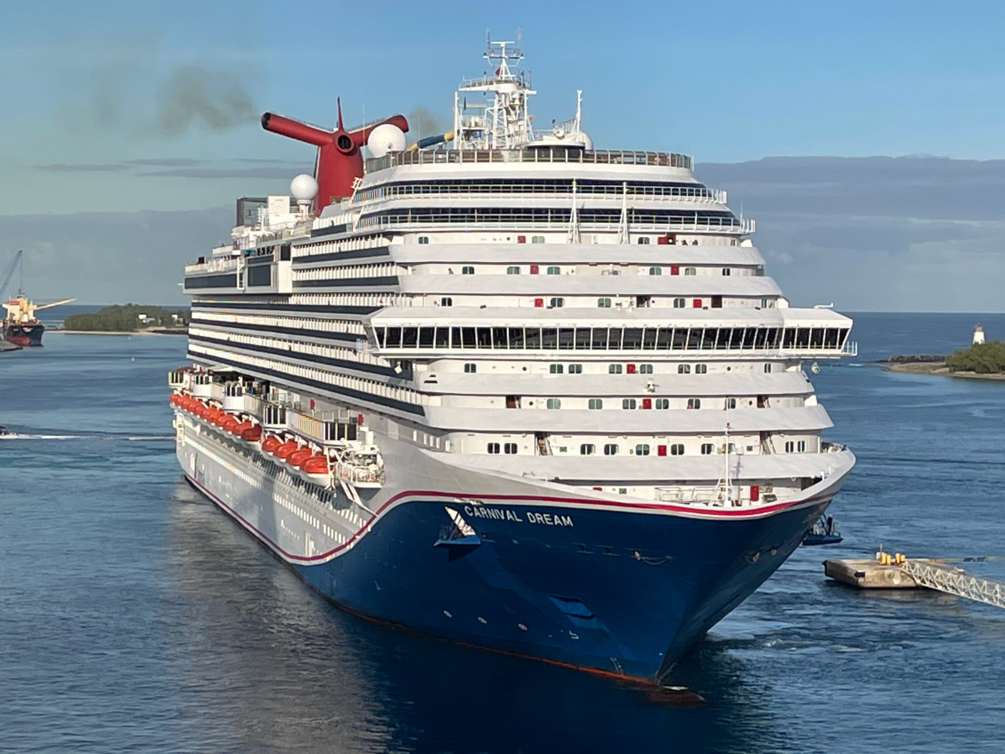 Carnival Dream pulling into port