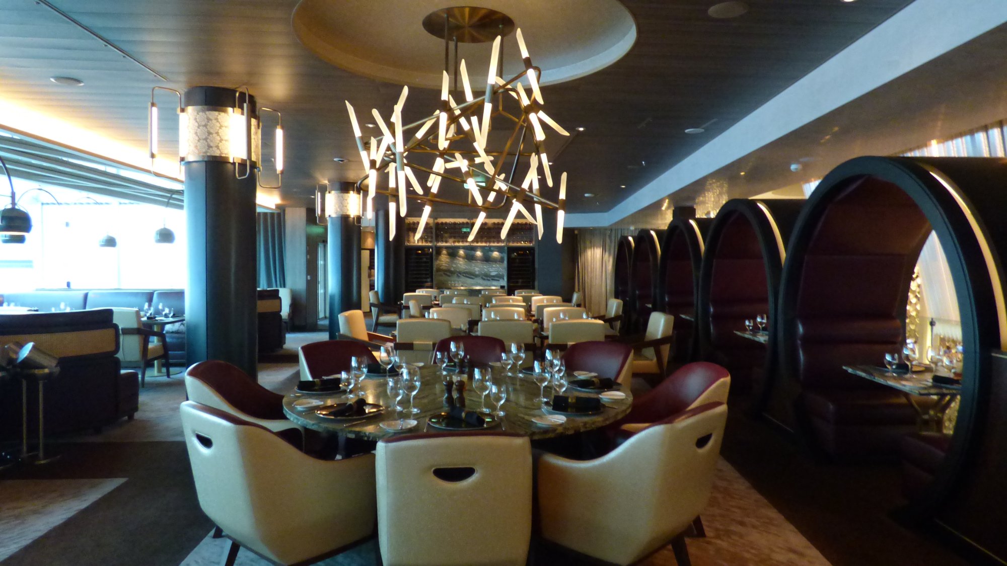 Celebrity steakhouse dining room
