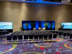 Professional conference room setup