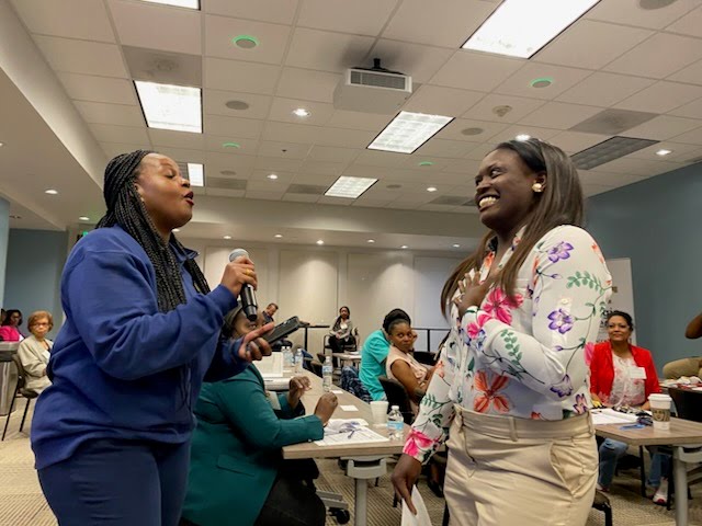 Live audience engagement at professional workshop
